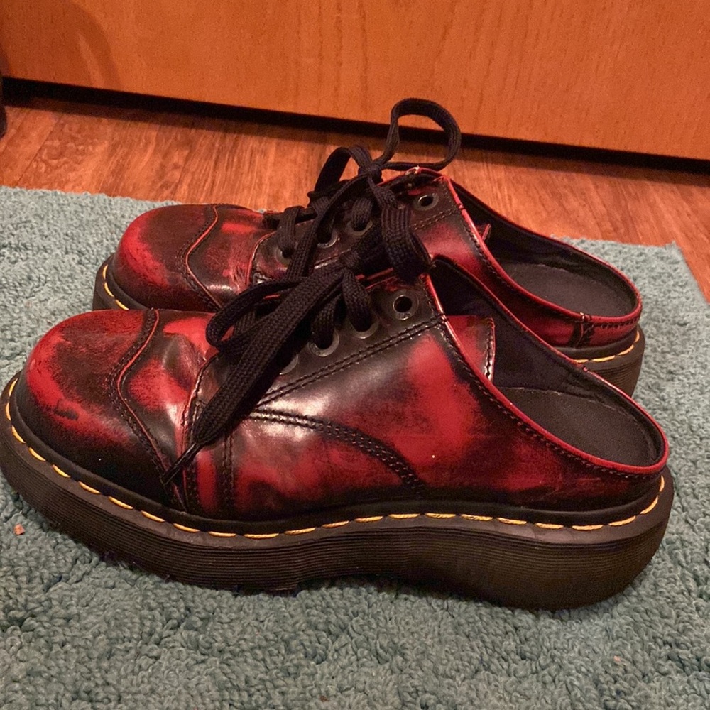 Red rub away Dr Martens